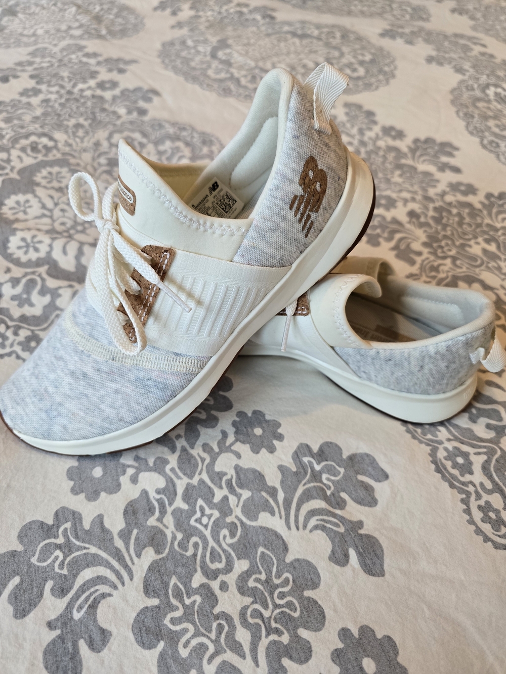 New Balance Women's Gray Knit Slip-On Sneakers